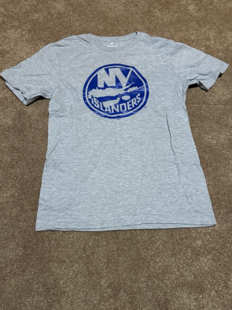 Matthew Schaefer NY Islanders Fanatics T-Shirt Gray NHL Name Number Mens Size S