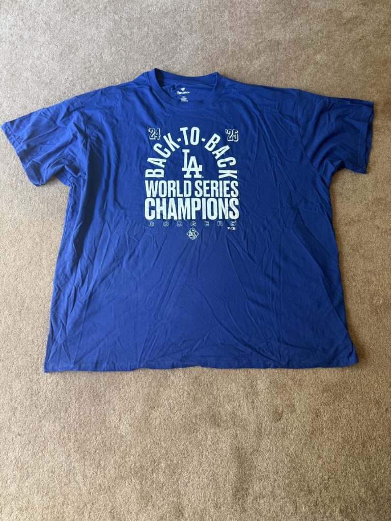 LA Dodgers Back to Back World Series Champions T-Shirt 5XL 2024 2025 Blue Tee