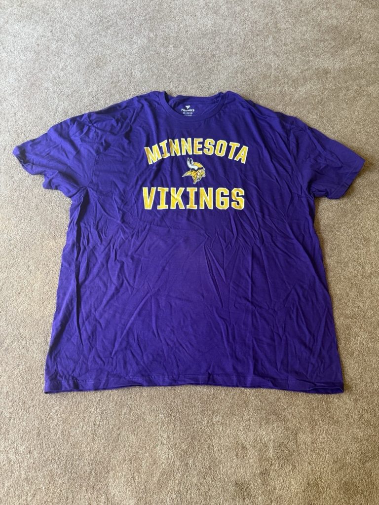 Minnesota Vikings T-Shirt Mens 2XL Purple Fanatics NFL Football Logo Tee