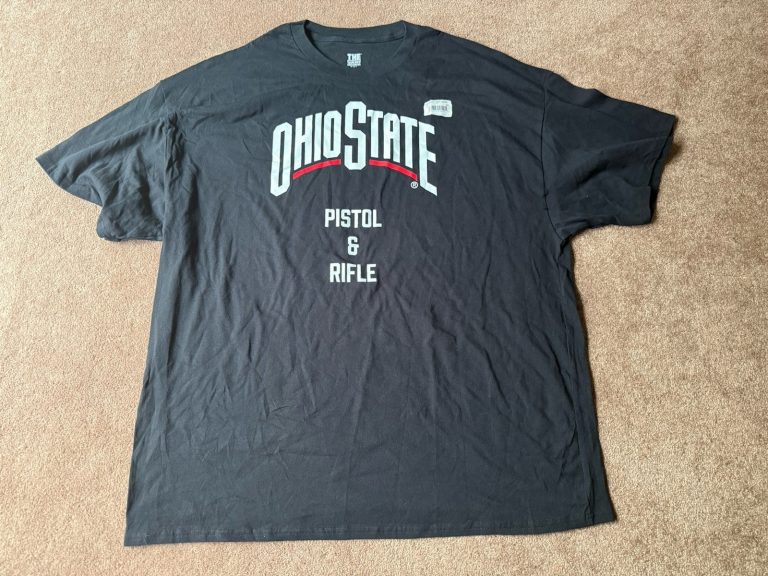 Ohio State Buckeyes Pistol & Rifle T-Shirt Black Mens 3XL Short Sleeve NCAA Tee