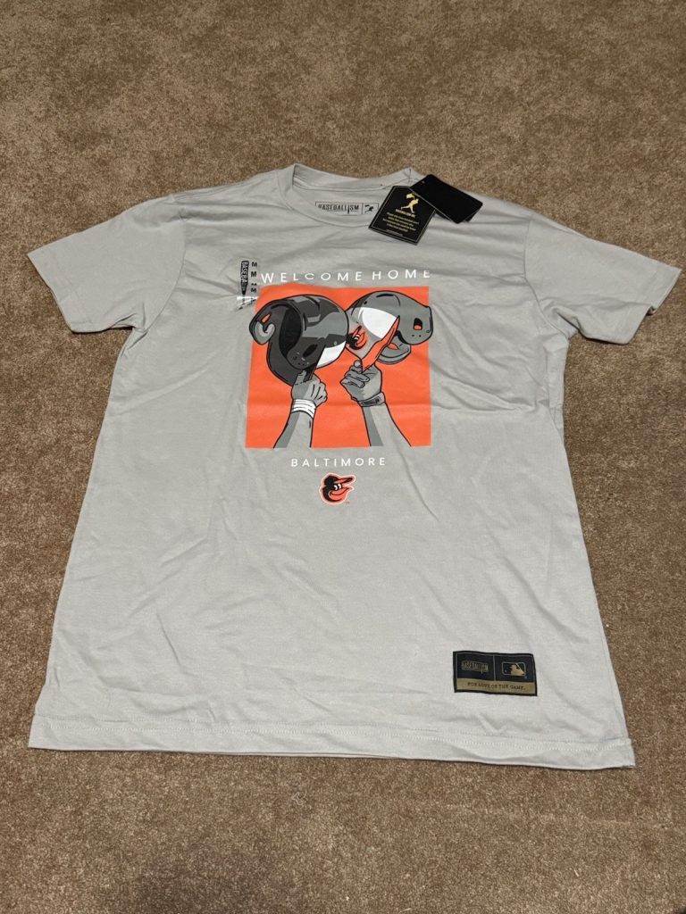 Baseballism Baltimore Orioles Welcome Home T-Shirt Gray Mens Medium MLB Love