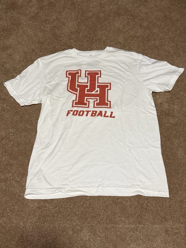 Fanatics Houston Cougars UH Football T-Shirt White Mens Medium Short Sleeve NCAA