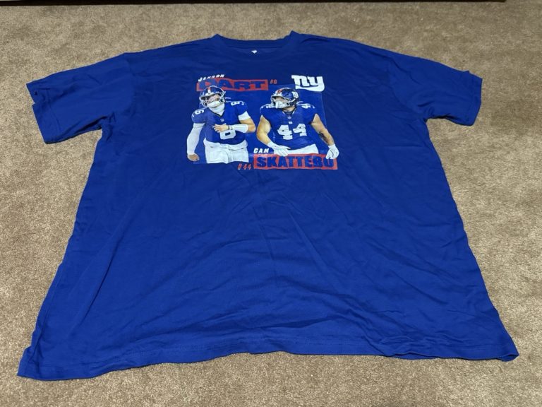 Fanatics NY Giants Dart Skattebo T-Shirt Blue Mens 3XL NFL Short Sleeve Tee