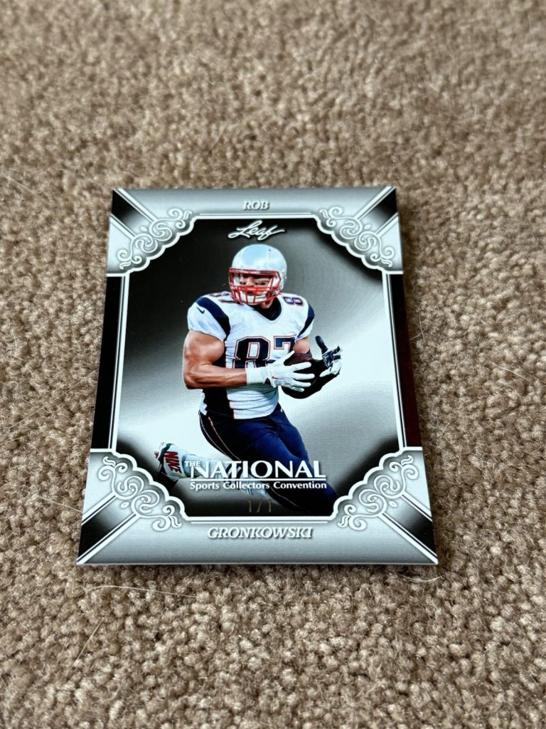 Rob Gronkowski 2026 Leaf National Silver 1/1 Patriots Football Card