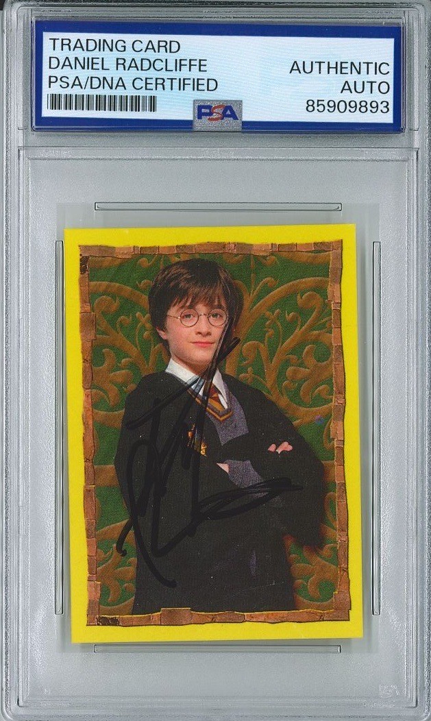 Daniel Radcliffe Signed 2001 Panini Harry Potter Rookie Sticker #194 PSA DNA 893