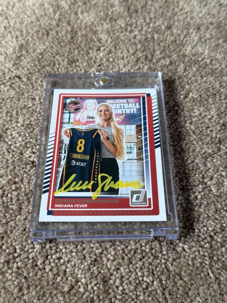 Sophie Cunningham Autographed 2025 Donruss #24 Indiana Fever WNBA SWAU COA