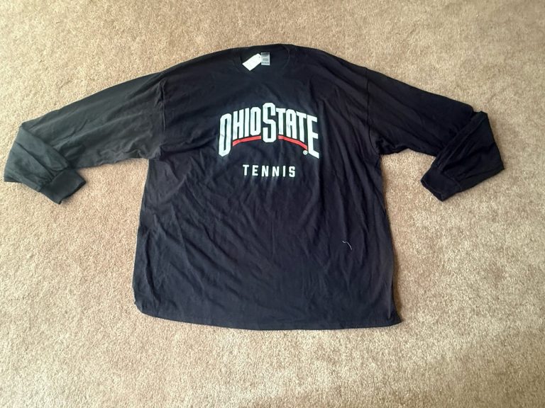 Ohio State Buckeyes Tennis T-Shirt Black Long Sleeve Mens 2XL NCAA College NWT