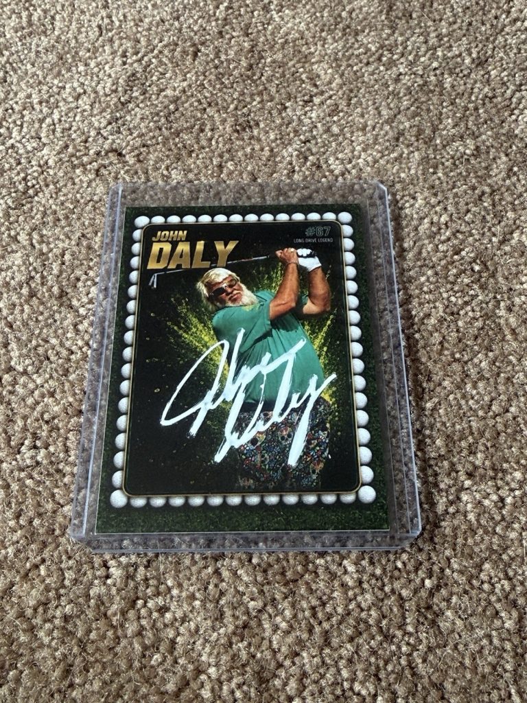 John Daly Autographed Golf Card #67 Long Drive Legend PGA Prime Time COA