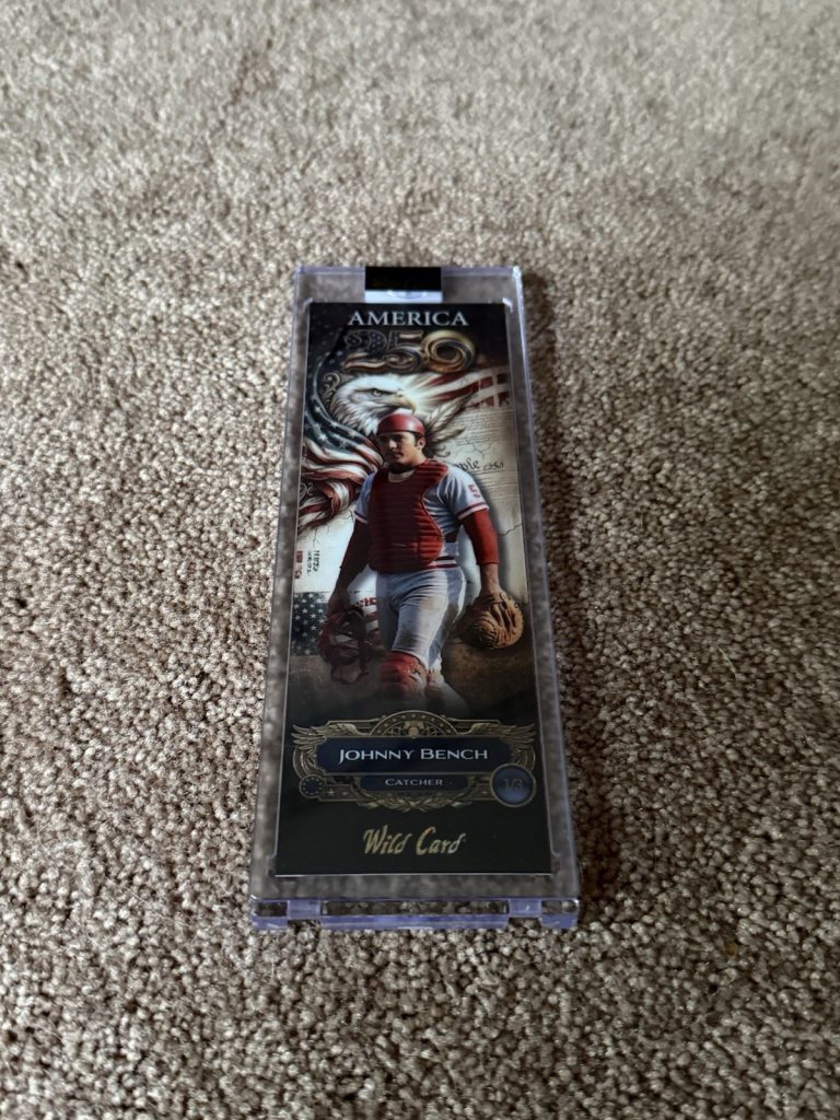 2026 Wild Card America 250 Slim Gem Johnny Bench Catcher 1/3 National Chicago