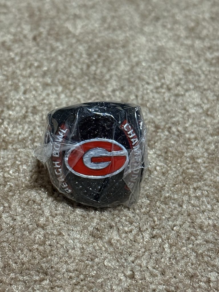Georgia Bulldogs 2022 Peach Bowl Champions Ring Stetson Bennett 13 Replica Fan