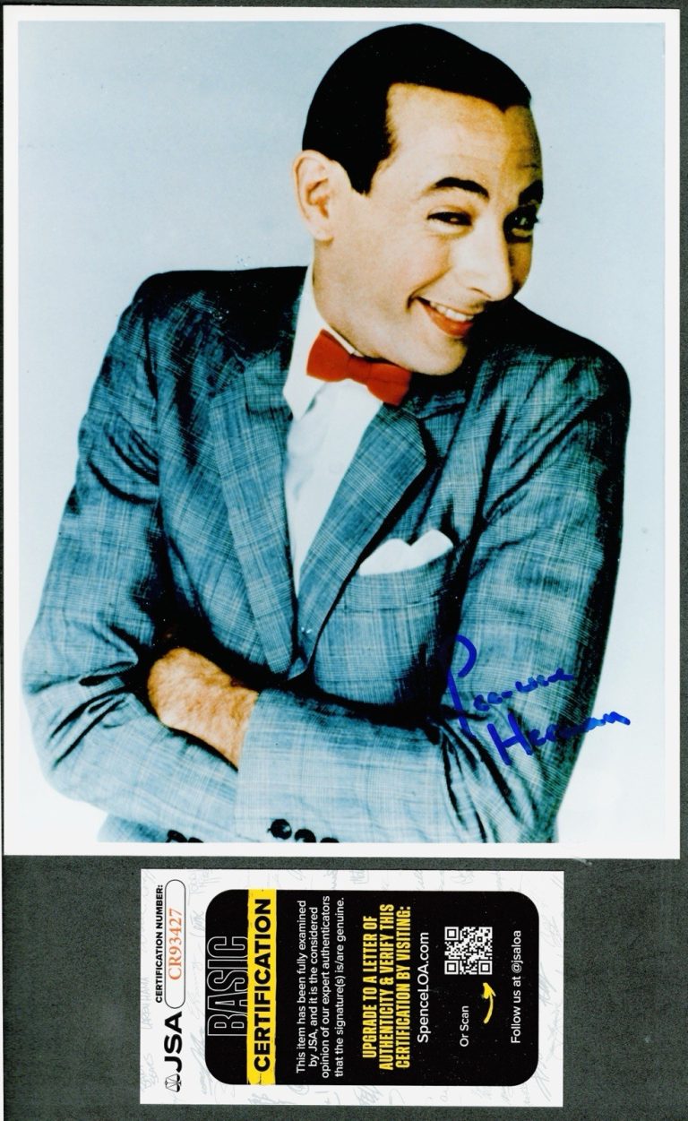 Pee Wee Herman Vintage Signed Autographed 8x10 Photo JSA Cert Playhouse 2