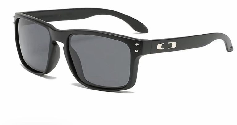 Matte Black Square Sport Sunglasses Smoke Grey Lens UV400 Men Driving Golf