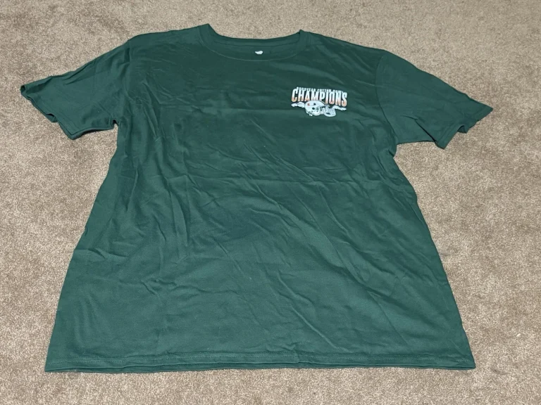 Fanatics Miami Hurricanes Mens L Green 2025 Cotton Bowl Champions NCAA T-Shirt