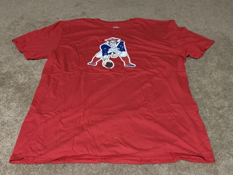 Fanatics New England Patriots Watson 68 Mens 2XL Red Throwback NFL T-Shirt Tee