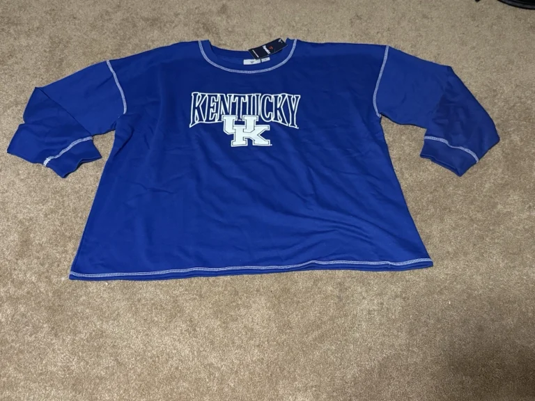 Fanatics Kentucky Wildcats Mens 3XL Blue Crewneck Sweatshirt NCAA Embroidered UK