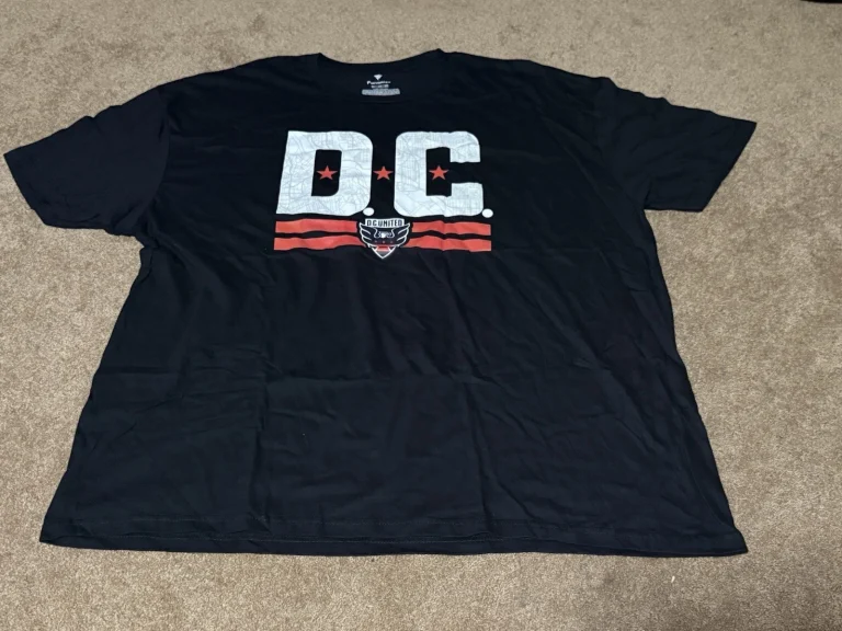 Fanatics DC United Mens 3XL Black Short Sleeve T-Shirt MLS Soccer Map Logo Tee