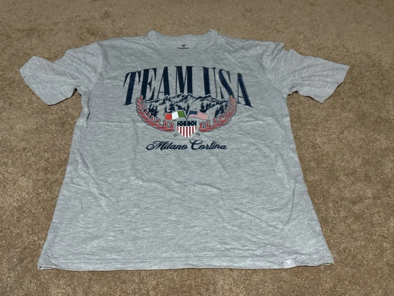 Fanatics Team USA Mens S Gray 2026 Milano Cortina Olympics T-Shirt Winter Games