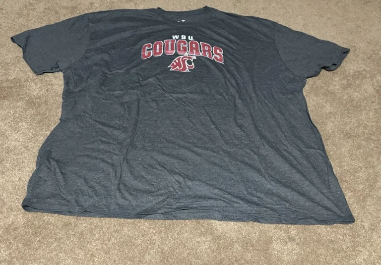 Fanatics Washington State Cougars WSU Mens 5XL Gray Heather NCAA T-Shirt Tee