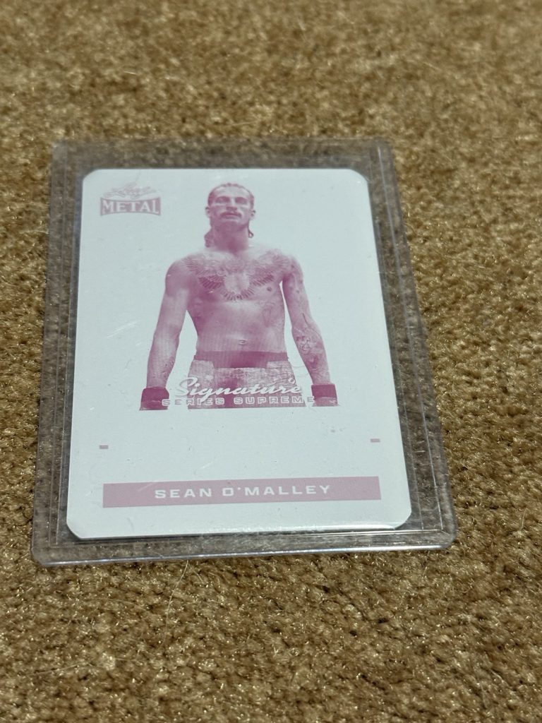 2024 Leaf Metal Signature Supreme Sean O'Malley Magenta Printing Plate 1/1