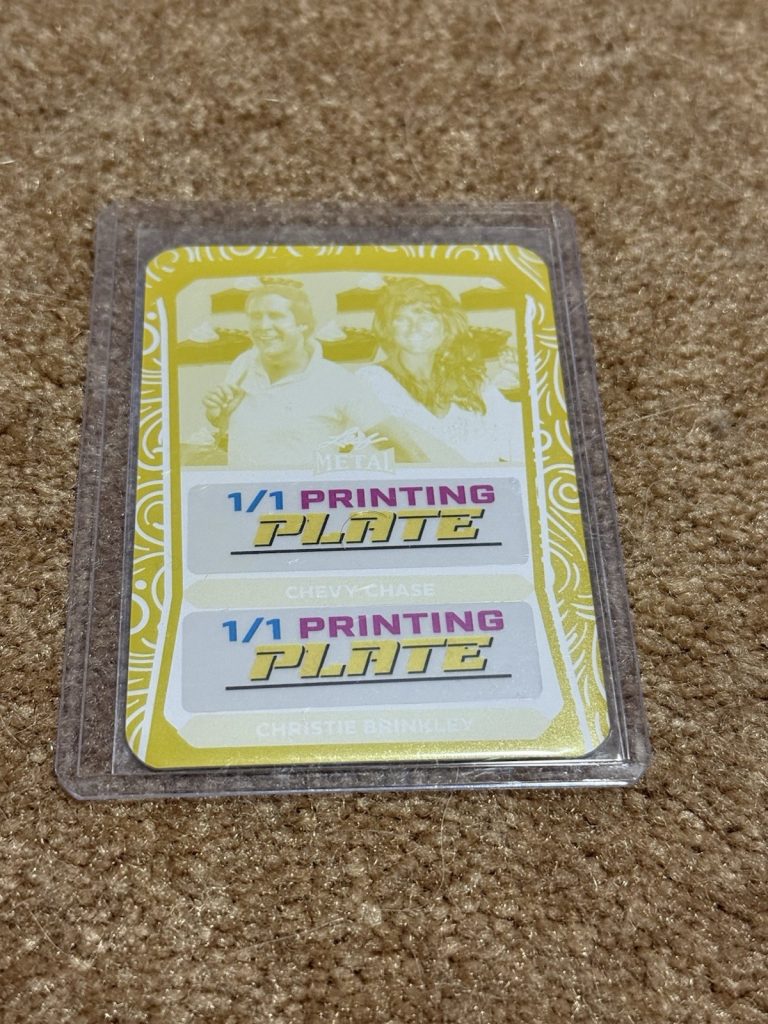 2024 Leaf Metal Thanksgiving Chevy Chase Christie Brinkley Yellow Plate 1/1