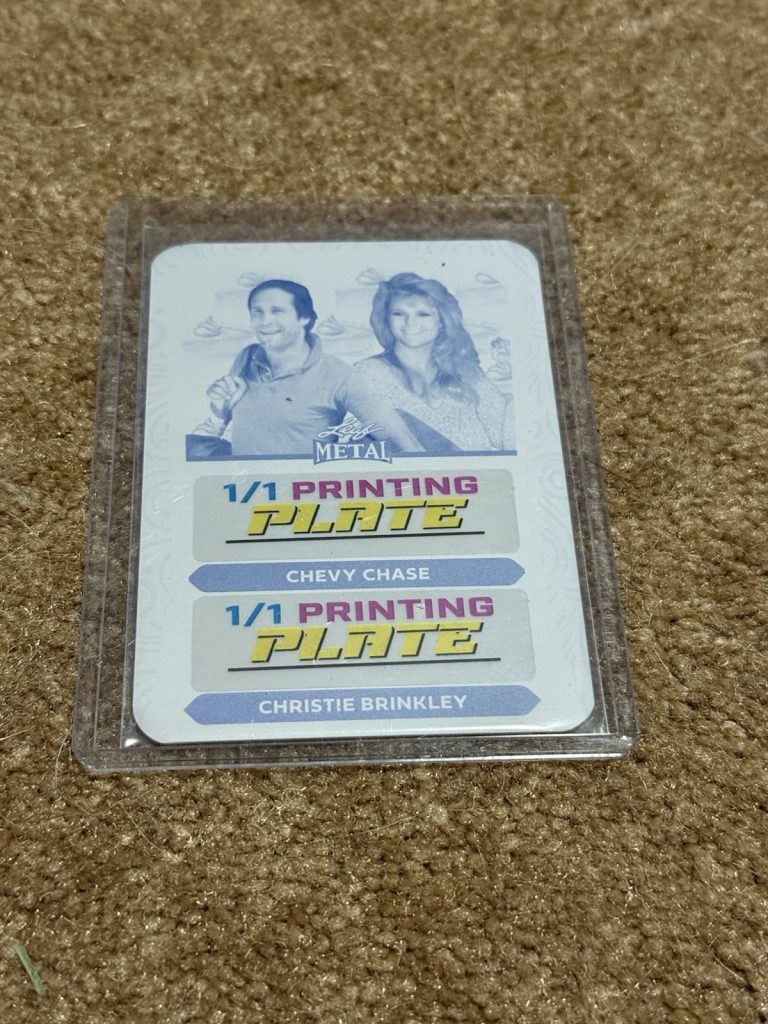 2024 Leaf Metal Thanksgiving Chevy Chase Christie Brinkley Cyan Plate 1/1