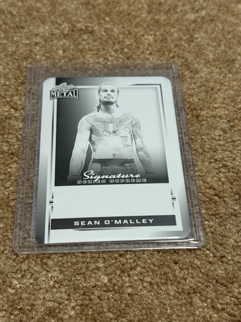 2024 Leaf Metal Signature Supreme Sean O'Malley Black Printing Plate 1/1