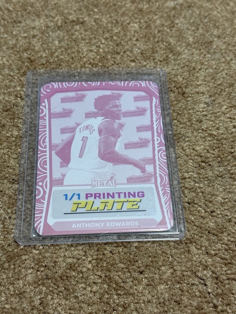 2024 Leaf Metal Thanksgiving Anthony Edwards Magenta Printing Plate 1/1