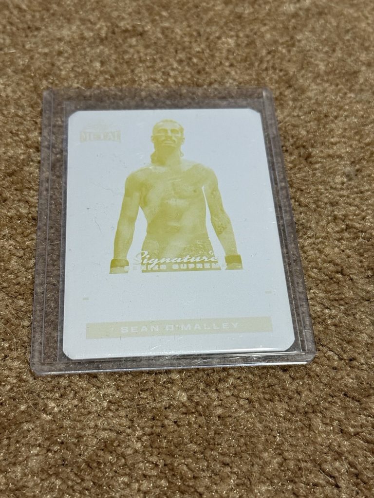 2024 Leaf Metal Signature Supreme Sean O'Malley Yellow Printing Plate 1/1