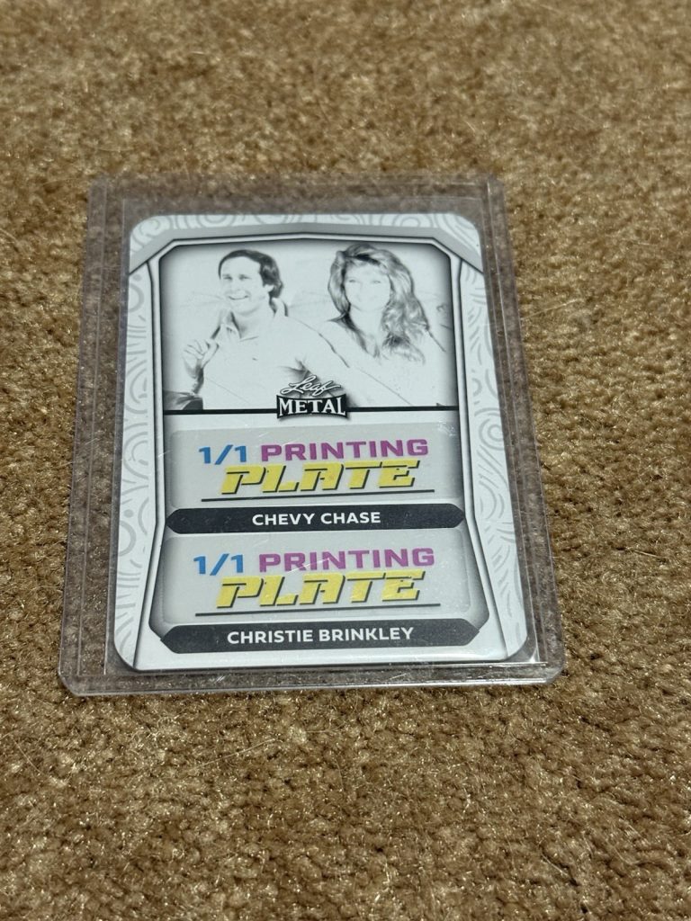 2024 Leaf Metal Thanksgiving Chevy Chase Christie Brinkley Black Plate 1/1