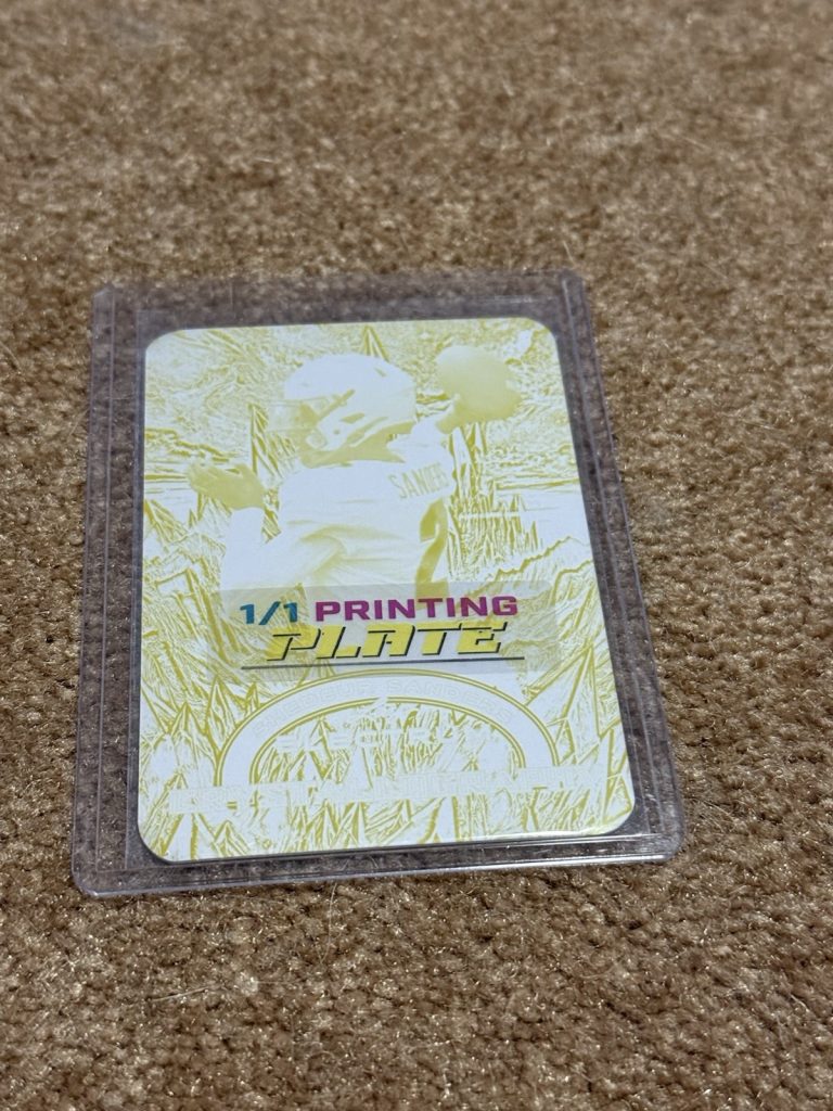 2024 Leaf Electrum Shedeur Sanders Crystallography Yellow Printing Plate 1/1