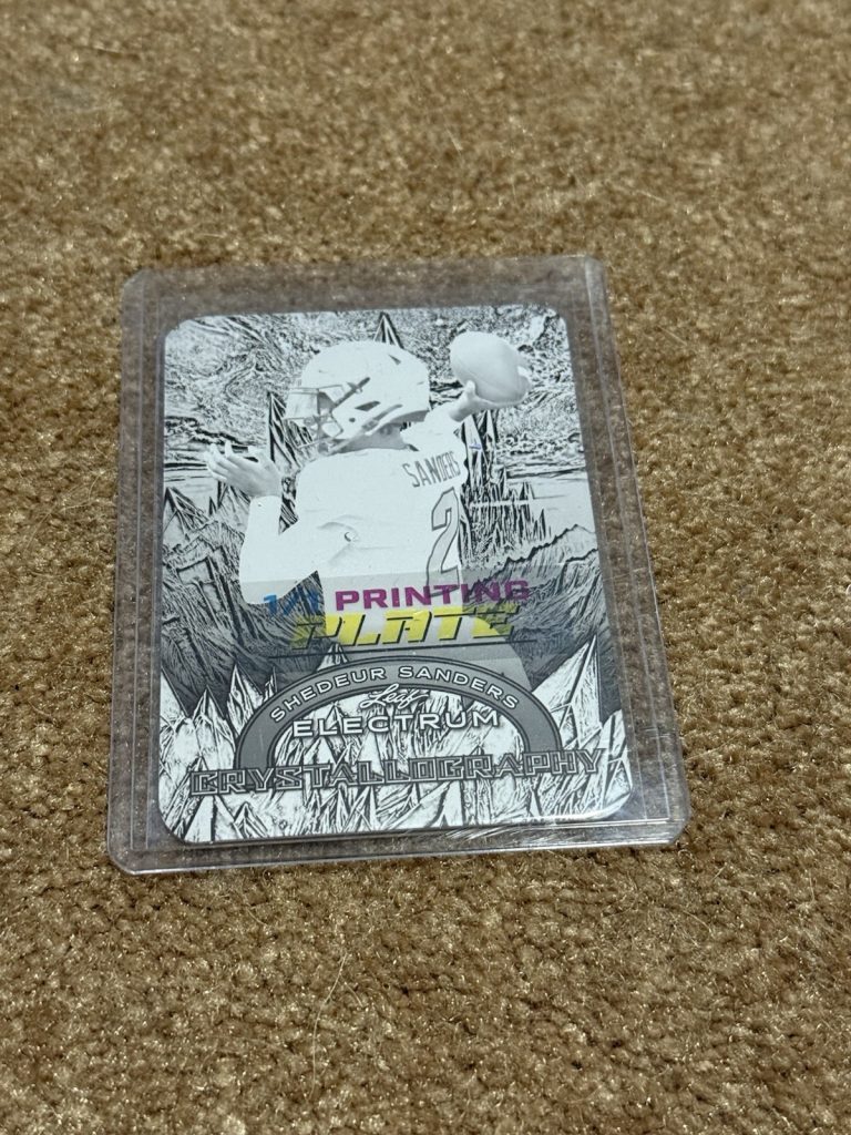 2024 Leaf Electrum Shedeur Sanders Crystallography Black Printing Plate 1/1