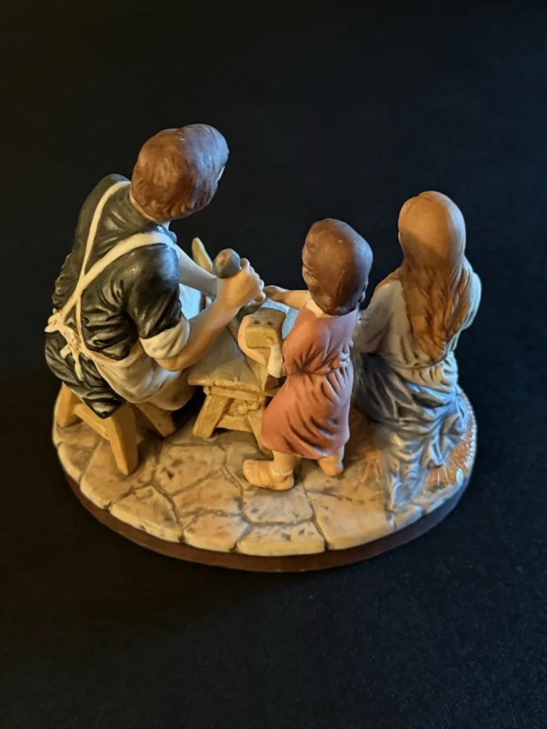 Roman Inc Ceramica Excelsis 1978 Holy Family Carpenter Shop Porcelain Figurine