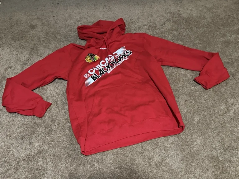 Reebok Chicago Blackhawks Western Conference Hoodie Sweatshirt Men's M Red NHL