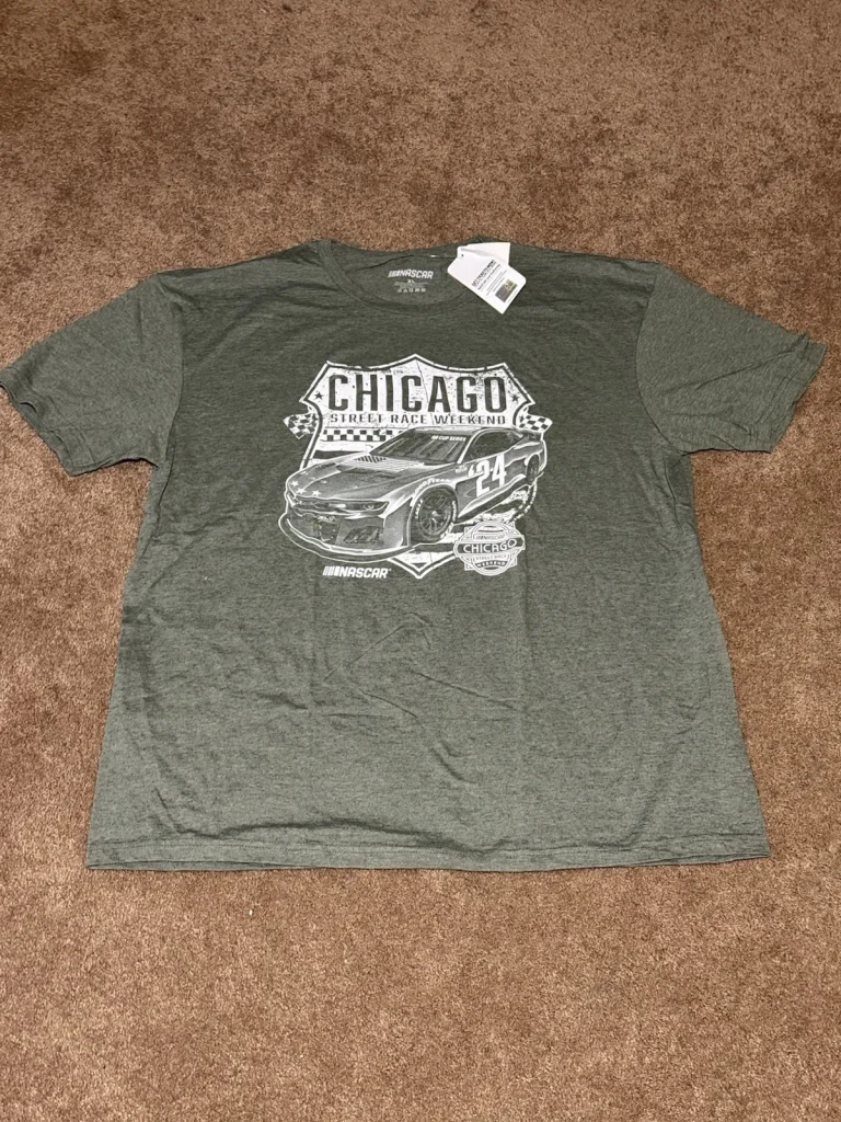 NASCAR Chicago Street Race Weekend 2024 Camaro T-Shirt Mens XL Green Heather NWT