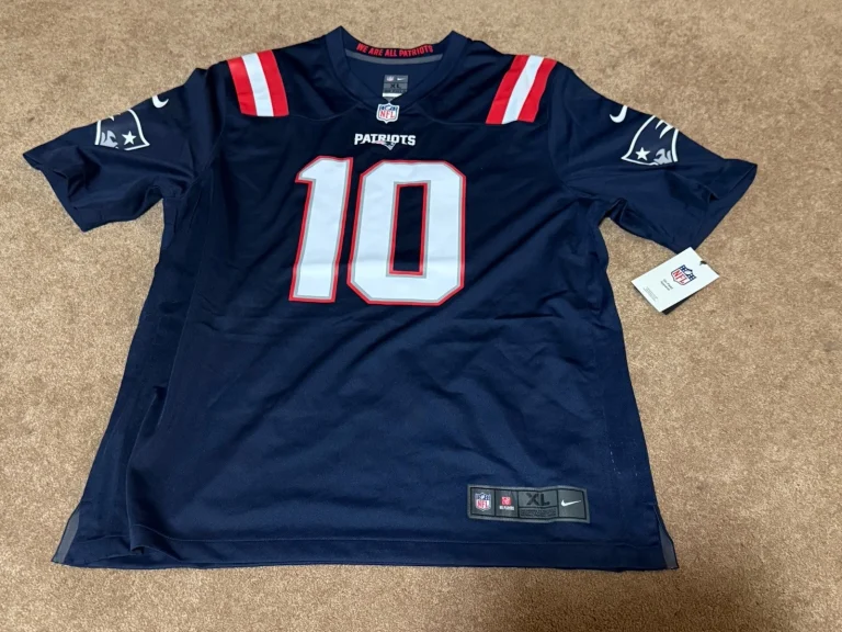 Nike Mac Jones #10 New England Patriots Navy Stitched Jersey NWT Men’s Large