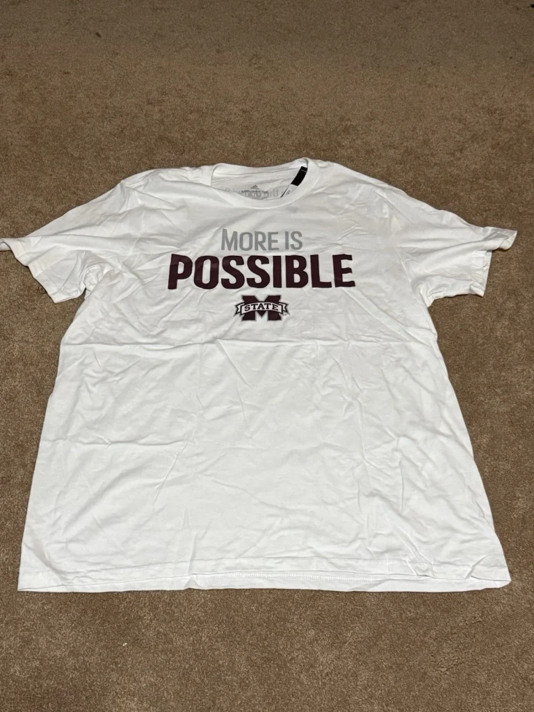 NWT Adidas Mississippi State More Is Possible Title IX Amplifier Tee XL White