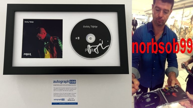 ROBIN THICKE SIGNED AUTOGRAPH PAULA FRAMED & MATTED CD w/EXACT PROOF & ACOA COA