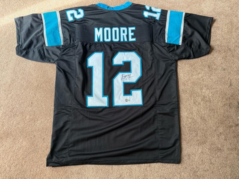 DJ Moore Signed Autographed Carolina Panthers #12 Custom Jersey Beckett COA