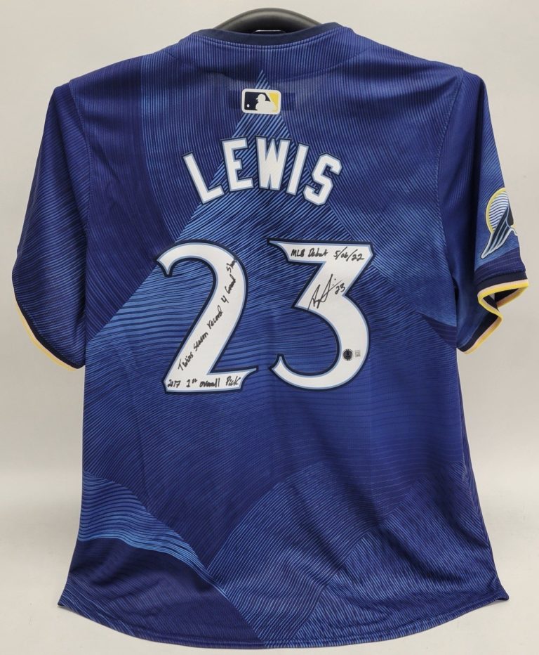 Royce Lewis Signed Inscribed Twins City Connect Jersey 4 Grand Slams Beckett