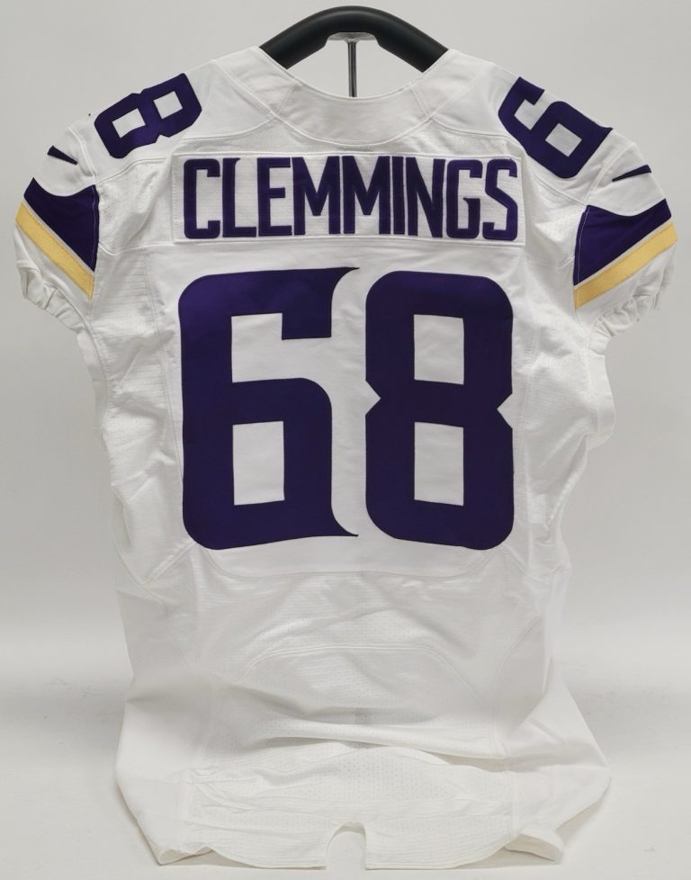 T.J. Clemmings 2014 Vikings Game Issued Nike On Field Jersey Size 48 #68