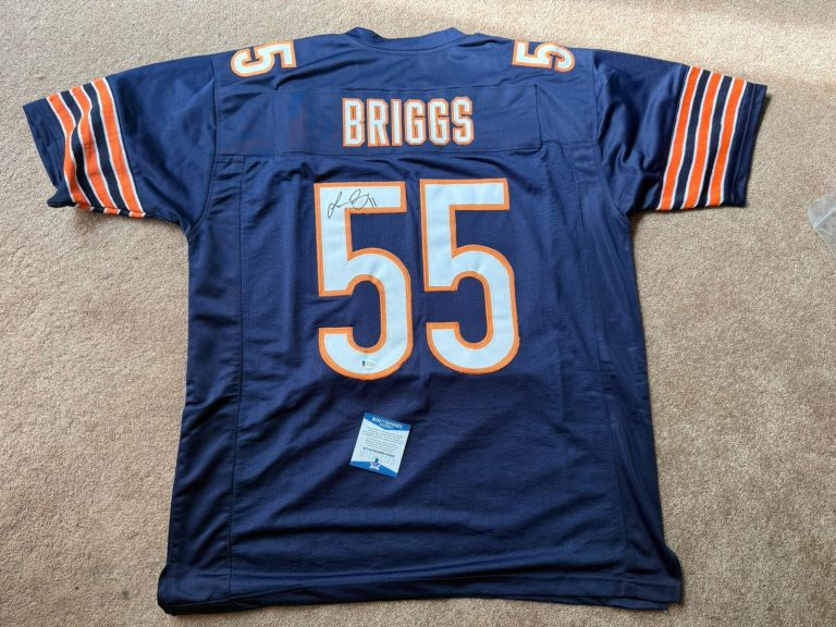 Lance Briggs Signed Autographed Chicago Bears #55 Custom Jersey Beckett COA