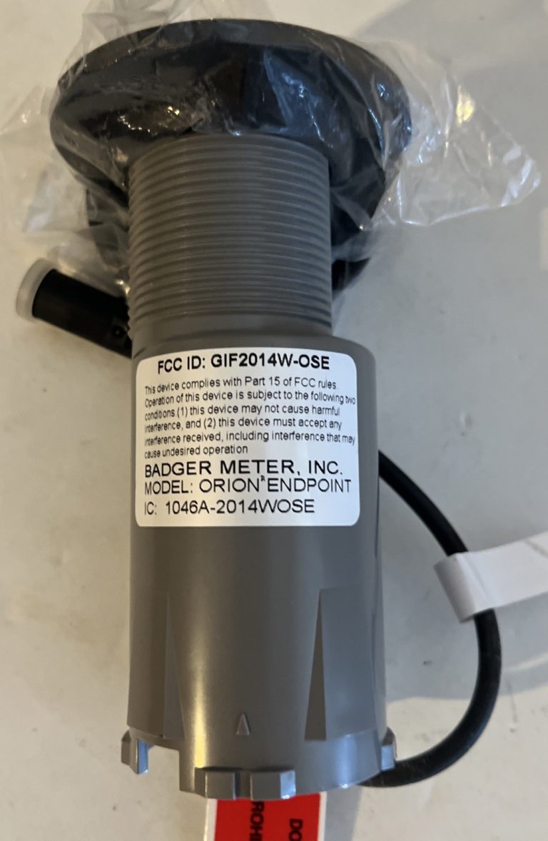 Badger Meter Inc. Model: Orion Endpoint IC 1046A-2014WOSE  FCC ID: GIF2014W-OSE