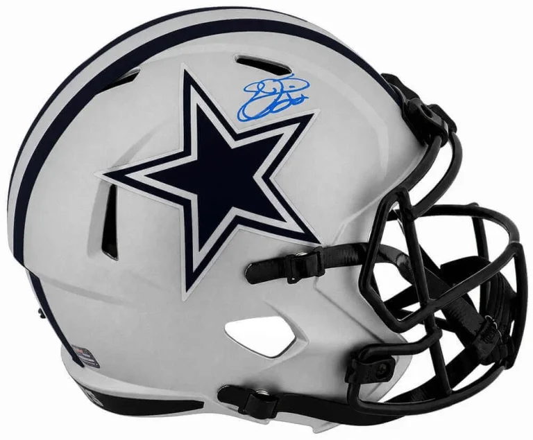 Emmitt Smith Signed Cowboys RAVE Riddell Full Size Replica Helmet (SCHWARTZ COA)