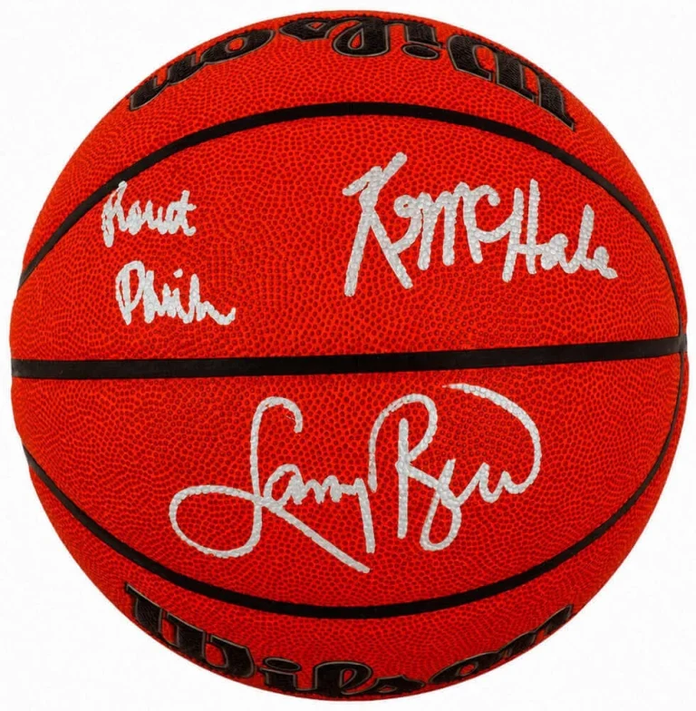Larry Bird, McHale & Parish Signed Wilson Indoor/Outdoor NBA Basketball (SS COA)