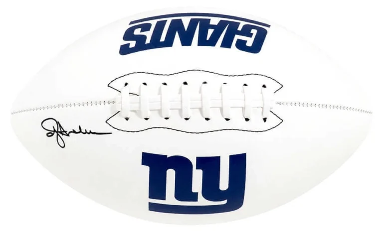 Ottis Anderson Signed Giants Franklin White Logo Football - (SCHWARTZ COA)