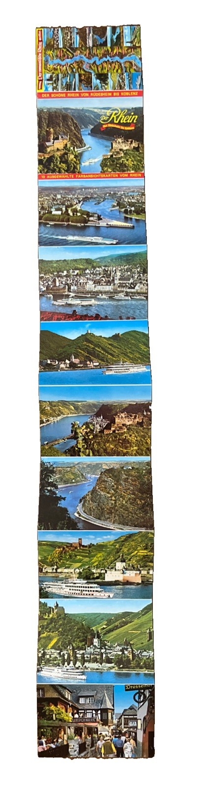 Vintage 10 Postcard Pack Der Schone Rein Von Rudesheim bis Koblenz Un-Used