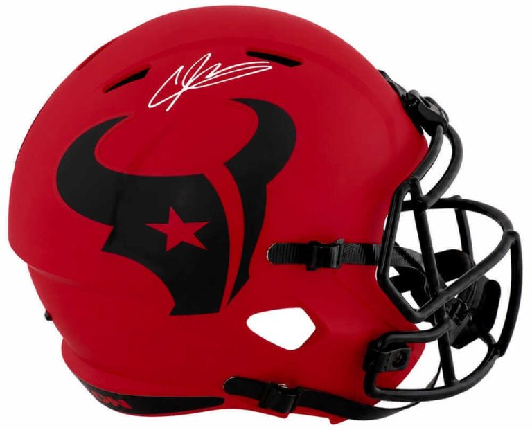 Andre Johnson Signed Texans RAVE Riddell Full Size Replica Helmet (SCHWARTZ COA)