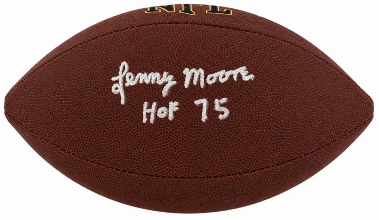 Lenny Moore Signed Wilson Super Grip F/S NFL Football w/HOF'75 - (SCHWARTZ COA)