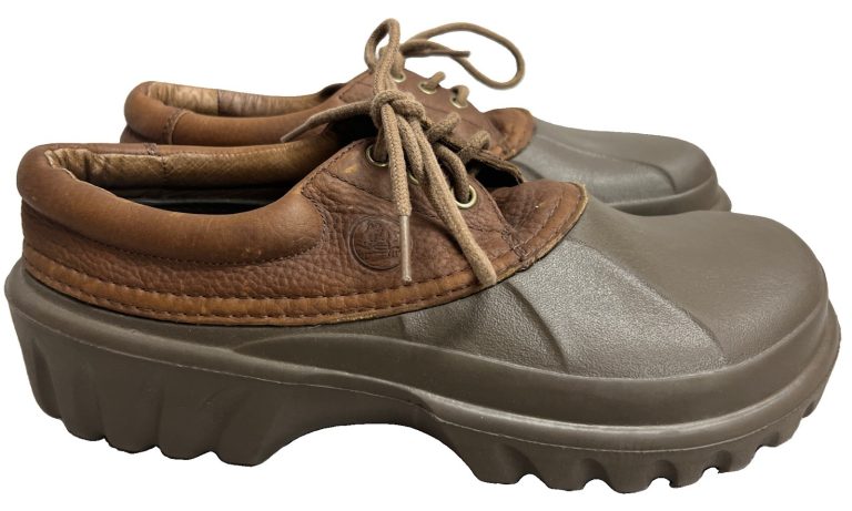 CROCS Axel All-Terrain Islander Duck Boat Shoes Brown Leather & Rubber Men’s 12