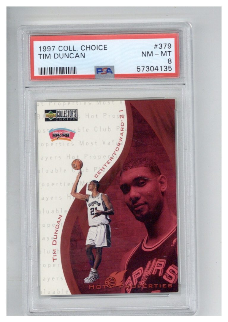 1997 Collector's Choice 379 Tim Duncan PSA 8